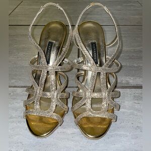 Caparros gold strappy heels